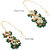 LUCKY JEWELLERY Designer Back Meena Gold Plated Kundan Green Color Tika Earring Set for Girls  women (319-J5E2K-1811-G)