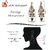 LUCKY JEWELLERY Designer Gold Plated Kundan Black Color Tika Earring Set for Girls  women (320-ME2K-1812-BL)