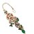 LUCKY JEWELLERY Designer Back Meena Gold Plated Kundan Green Color Tika Earring Set for Girls  women (408-J5E2K-1839-G)