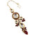 LUCKY JEWELLERY Designer Back Meena Gold Plated Kundan Maroon Color Tika Earring for Girls  women (408-J5E2K-1839-M)