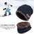 NEW  Ultra Soft Unisex Woolen Beanie Cap Plus Muffler Scarf Set for Men Women Girl Boy - Warm, Snow Proof - NEVY BLUE