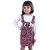 Kid Kupboard Cotton Baby Girls A-Line Dress, Multicolor, Crew Neck, 4-5 Years KIDS5725