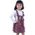 Kid Kupboard Cotton Baby Girls A-Line Dress, Multicolor, Crew Neck, 4-5 Years KIDS5725