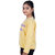 Kid Kupboard Cotton Girls Sweatshirt, Light Yellow, Full-Sleeves, Crew Neck, 7-8 Years KIDS5731