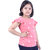 Kid Kupboard Cotton Girls Top, Pink, Short-Sleeves, 6-7 Years KIDS5737