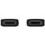 EXAMOB Type C to C Cable - 3.28 Feet (1 Meter) Compatible for all Smartphone Devices - Black (Pack of 5)