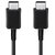 EXAMOB Type C to C Cable - 3.28 Feet (1 Meter) Compatible for all Smartphone Devices - Black (Pack of 5)