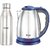 Prestige Atlas Electric Kettle (1.5 L Silver Blue) with stainless steel water bottle 750ml