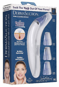 Dermasuction 4 In 1 Multi-Function Blackhead Whitehead Extractor Remover Device - Acne Pimple Pore Cleaner Suction