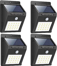 Sui 20 Led Solar Motion Sensor Light, Outdoor Weatherproof (4 Pack, White)