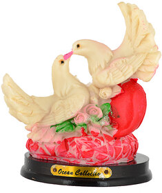 Kesar Zems Capodimonte Statue Of Love Birds Dove Figurine - H (9 X 7 X 9 Cm) Multicolor