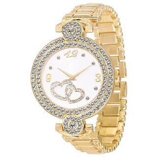 Hrv Fashion Italian Golden Design Women Analog Watch For Girls And Ladies Watch - For Women