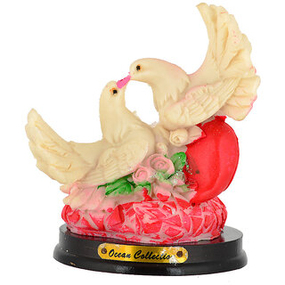 Kesar Zems Capodimonte Statue Of Love Birds Dove Figurine - H (9 X 7 X 9 Cm) Multicolor