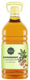 Vediko Organic Cold Pressed Raw Virgin Groundnut Oil (Pack Of 5-1000ML EACH)  100 Pure And Natural Peanut Oil for Cooking  Build Immune System And Maintain Blood Pressure  No Chemical No Adulteration