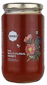 Vediko Organic Farm Fresh Raw Multifloral Honey (1 Kg) 100 Pure And Natural Unprocessed Single Origin Honey from Multifloral Farms  Immunity Booster  Chemical Free No Sugar No Adulteration