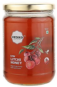 Vediko Farm Fresh Raw Litchi Honey (1 Kg) 100 Pure and Natural Unprocessed Single Origin Litchi Honey Directly from Litchi Farms  Immunity Booster  Chemical Free No Sugar No Adulteration