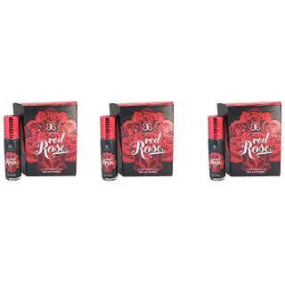 Arochem Red Rose Attar (Pack of 3 pcs.) 2 ml each