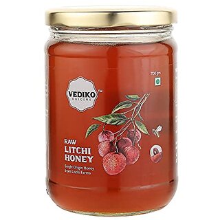 Vediko Farm Fresh Raw Litchi Honey (1 Kg) 100 Pure and Natural Unprocessed Single Origin Litchi Honey Directly from Litchi Farms  Immunity Booster  Chemical Free No Sugar No Adulteration