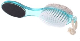 PEDISPIN 4-in-1 Callus Remover & Pedicure Brush Set - Foot Scrubber, Nail Brush, Emery File for Home Foot Spa