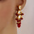 LUCKY JEWELLERY Designer Back Meena Gold Plated Kundan Maroon Color Tika Earrings for Girls  women (293-J5E2K-1810-M)