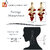 LUCKY JEWELLERY Designer Back Meena Gold Plated Kundan Maroon Color Tika Earrings for Girls  women (293-J5E2K-1810-M)