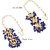 LUCKY JEWELLERY Designer Back Meena Gold Plated Kundan Blue Color Tika Earring Set for Girls  women (319-J5E2K-1811-B)
