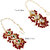 LUCKY JEWELLERY Designer Back Meena Gold Plated Kundan Maroon Color Tika Earrings for Girls  women (319-J5E2K-1811-M)