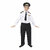 Kaku Fancy Dresses Our Helper/National Hero Pilot Costume -Black,for Boys Girls