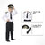 Kaku Fancy Dresses Our Helper/National Hero Pilot Costume -Black,for Boys Girls