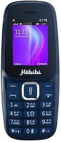 Habibi 2178 (Dual Sim, 1.8 Inch Inch Display, 1100 mAh Battery, Blue)