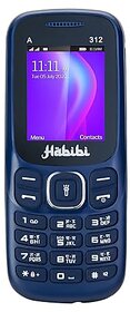 Habibi 312 (Dual Sim, 1.8 Inch Inch Display, 1100 mAh Battery, Blue)