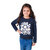 Kid Kupboard Cotton Girls Sweatshirt, Dark Blue, Full-Sleeves, Crew Neck, 6-7 Years KIDS5806