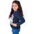 Kid Kupboard Cotton Girls Sweatshirt, Dark Blue, Full-Sleeves, Crew Neck, 6-7 Years KIDS5806