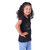 Kid Kupboard Cotton Girls T-Shirt, Black, Half-Sleeves, Crew Neck, 5-6 Years KIDS5813
