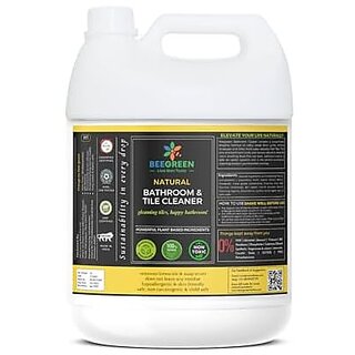 Beegreen Natural Bathroom & Tile Cleaner 5L | Eco-Friendly & Biodegradable | 100% Natural & Plant based | Non Toxic | Chemical Free | Alcohol & Sulphates Free | Family Safe (5 Ltr)