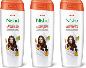 (Pack of 3) Nisha Almond Shampoo | Nourishing Hair Cleanser for Women & Men (75ml Each)