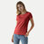 Women Red  Crew neck T-shirt