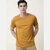 Men Mustard 10% lite V neck T-shirt