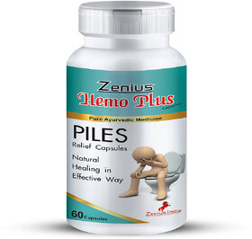 Zenius Hemo Plus Capsule for piles Hemorrhoids treatment medicine - 60 Capsules