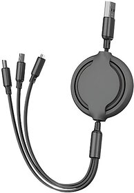 Black 3A Multi Pin Cable 1.2 Meter 1 m Power Sharing Cable (Compatible with All devices, black)