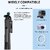TecSox Cable, Bluetooth Selfie Stick (Black)