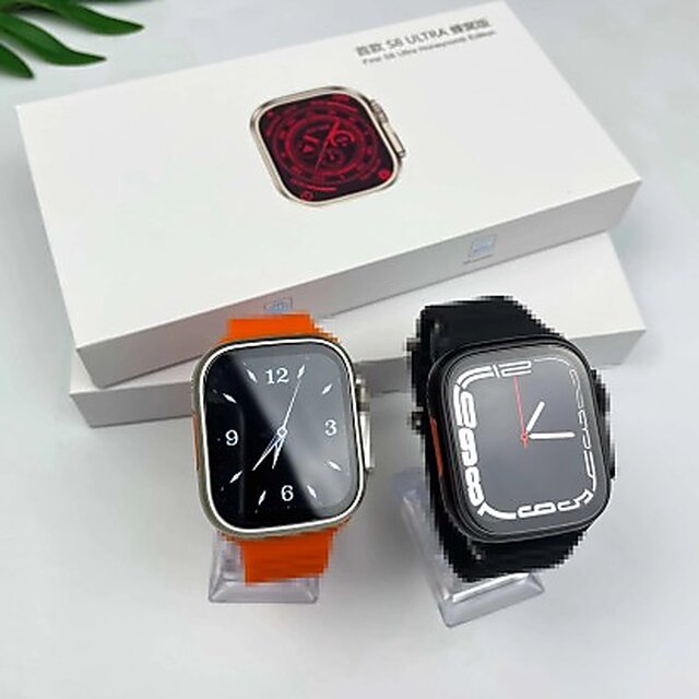 Buy S8 ULTRA7 AMOLED Display Rectangle Dial Shape Multicolor Strap ...