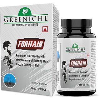 Greeniche FORHAIR Multivitamin Promotes Hair Regrowth  Repair Damaged Hair  (30 Capsules)