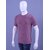 MEN'S BURGANDY MELANGE LYCRA CREW NECK T-SHIRTS