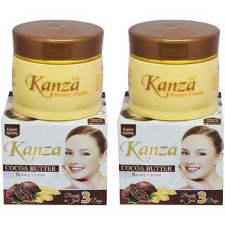 Kanza Face Beauty Cocoa Butter Cream For Men & Women - 50g (Pack Of 2)
