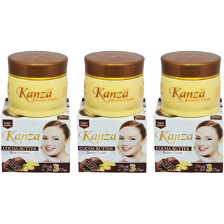 Kanza Face Beauty Cocoa Butter Cream For Men & Women - 50g (Pack Of 3)
