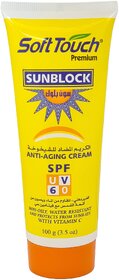 Soft Touch Sunblock Anti Aging SPF UV60 Cream - 100g