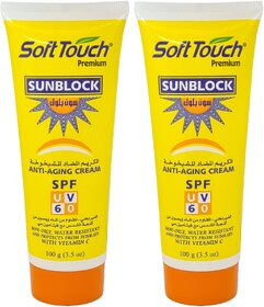 SoftTouch Sunblock  Anti-aging Day Cream - Pack Of 2 (100g)