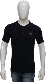 Redline Mens Solid Henley Neck T-Shirt