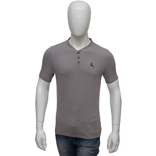 Redline Mens Solid Henley Neck T-Shirt